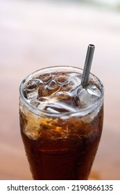 Ice Tea Close Up Photography With Bokeh Background Premium Photo