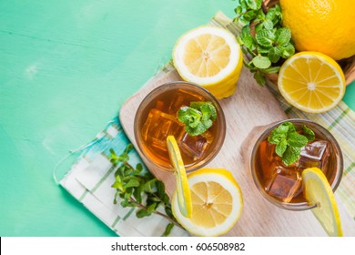 Ice Tea In Glasses