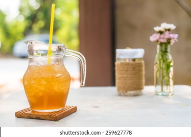 ice tea on table