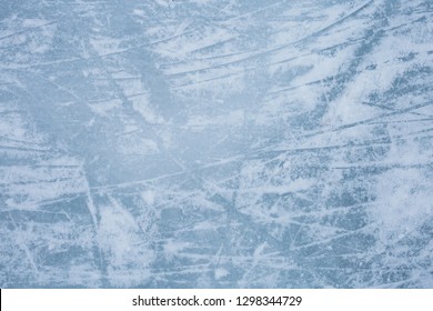 氷のテクスチャ背景。 アイススケートのコース。 ホッケーの写真素材