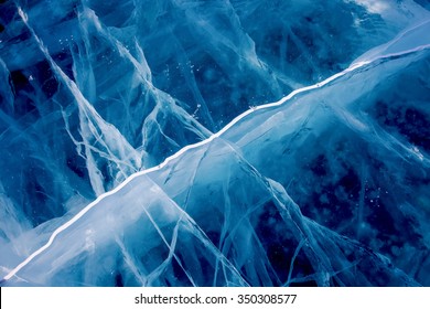 Ice Texture. Baikal, Russia