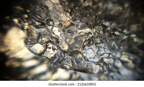 Ice Texture In Macro Photography