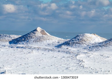 Ice Volcano On The Beach