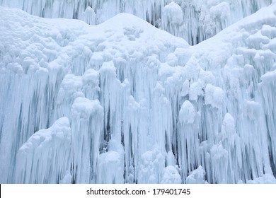 Ice Wall In Winter