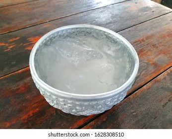 Ice Water In The Thai Silver Bowl