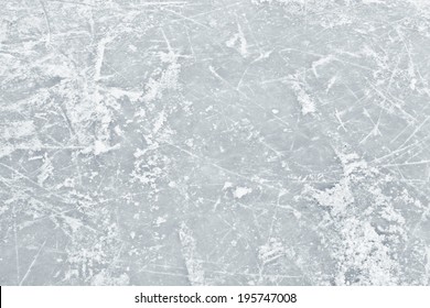 Ice White Surface In The Field In Winter