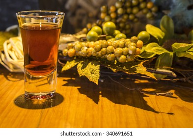 Ice Wine Slushy In A Shot Glass