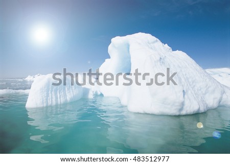 Iceberg and global warming