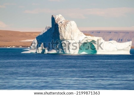 Iceberg off southern coast of  Devon Island, Nunavut, Canada.