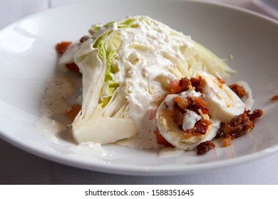 Iceberg Wedge Salad With Bacon And Egg