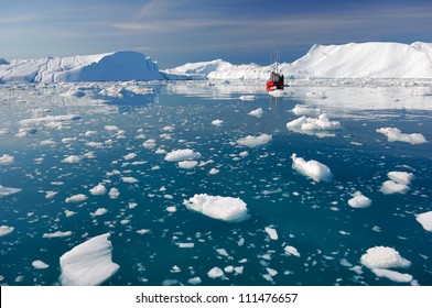 Icebergs In Disko Bay Greenland