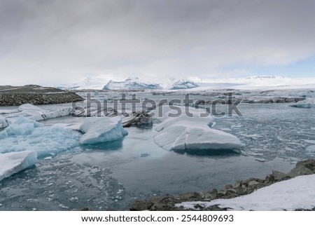 Similar – Image, Stock Photo Iceberg in golden evening light, Errera Channel Antarctica