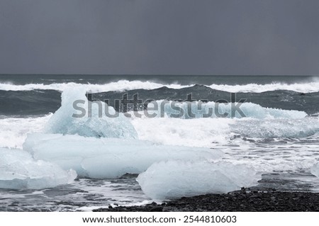 Similar – Image, Stock Photo Iceberg in golden evening light, Errera Channel Antarctica
