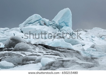 Similar – Island | Vögel auf einem Eisberg in einer Gletscherlagune