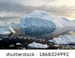 Icebergs from the Greenlandic Ice Sheet.