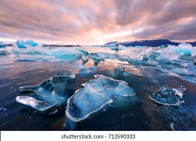 Icebergs in Jokulsarlon glacial lagoon. Vatnajokull National Park, southeast Iceland, Europe. Landscape photography - Powered by Shutterstock