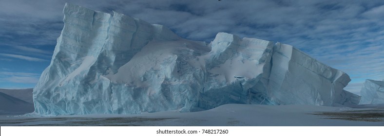 Icebergs In The Ocean East Antarctica