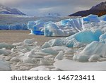 Icebergs at Terminus of Glacier, Patagonia, Chile