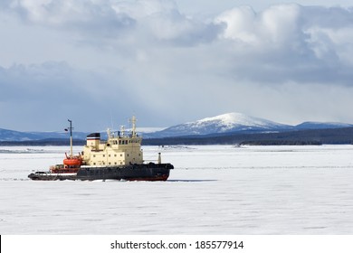 Icebreaker In The White Sea, Russia