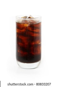 Iced Americano Coffee Isolated On White