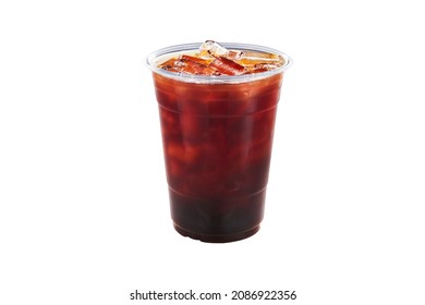 Iced Americano Isolated On White Background Stock Photo 2086922356 ...