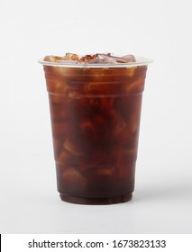 Iced Americano On White Background