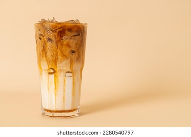 iced caramel macchiato coffee in glass - Powered by Shutterstock