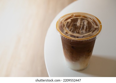 Iced Caramel Macchiato In A Glass