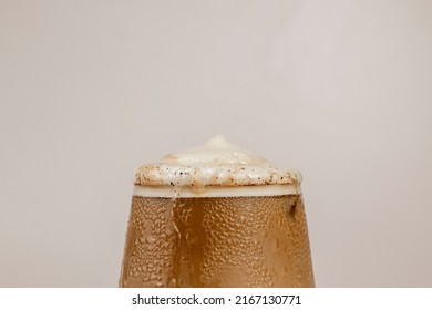 Iced Coffee Close Up Image. Summer Refreshing Drink Background.