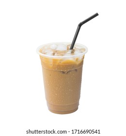 Iced Coffee Cup  Isolated  White Background