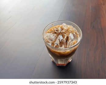 Iced coffee latte with palm sugar