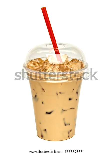 Download Iced Coffee Latte Takeaway Cup Mock Stock Photo (Edit Now) 133589855