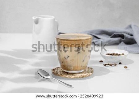 Similar – Image, Stock Photo Brownie with fruits and glass of coffee