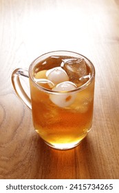 iced lychee tea on the table