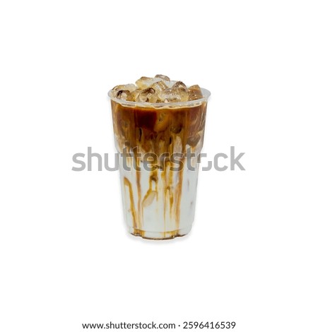 Iced Mocca clipping path on white isolated background