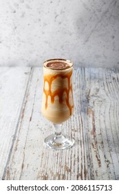 Iced Mocha Shake And Caramel  Sauce