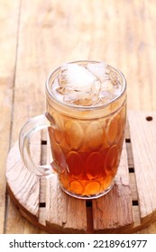 Iced Sweet Tea On The Wooden Table