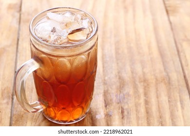 Iced Sweet Tea On The Wooden Table