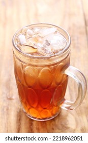 Iced Sweet Tea On The Wooden Table