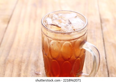 Iced Sweet Tea On The Wooden Table