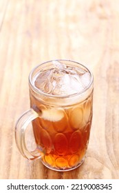 Iced Sweet Tea On The Wooden Table