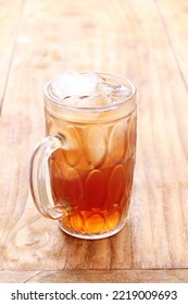 Iced Sweet Tea On The Wooden Table