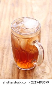 Iced Sweet Tea On The Wooden Table