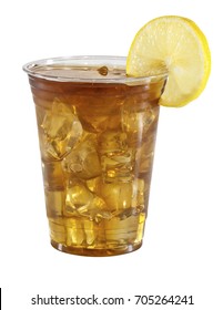 Iced Tea In Clear Plastic Cup