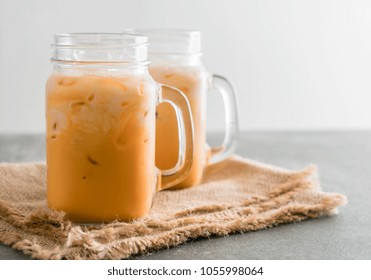 Iced Thai Milk Tea In Glass