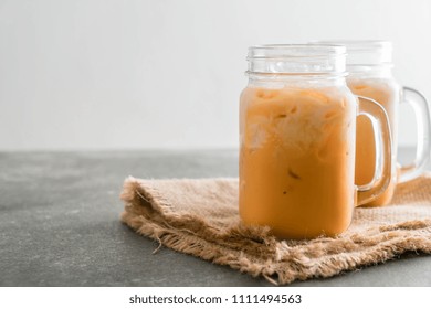 Iced Thai Milk Tea In Glass