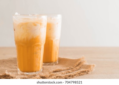 Iced Thai Milk Tea In Glass