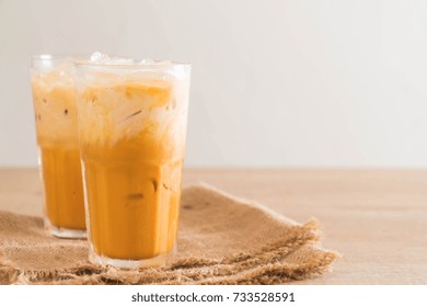 Iced Thai Milk Tea In Glass