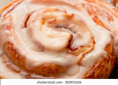 Iced Top Of A Cinnamon Roll