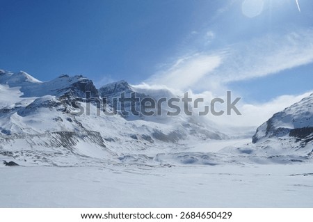 icefields in athabasca glacier canada